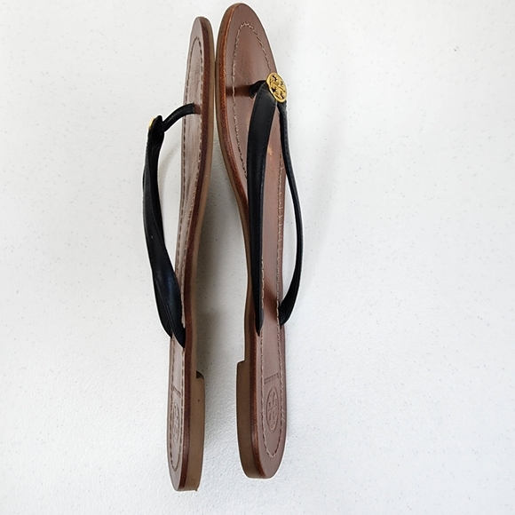 Tory Burch Terra Thong Sandals Black Size 9 - Picture 7 of 13
